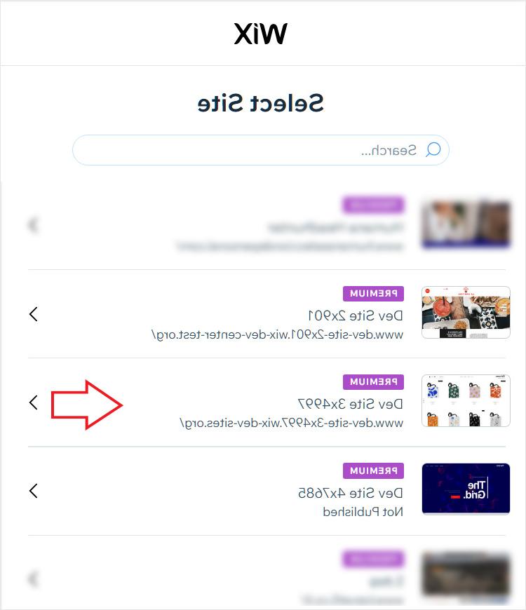在wix上选择wix网站